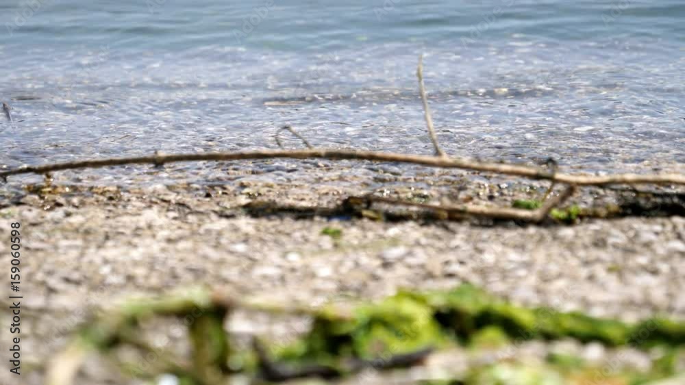 water lapping on the shore, peacefully tranquillity concept water lapping on the shore, peacefully tranquillity concept