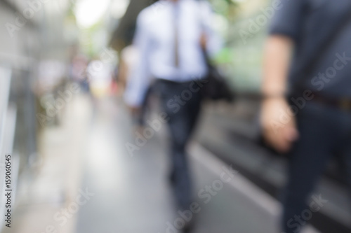 blur walking office men