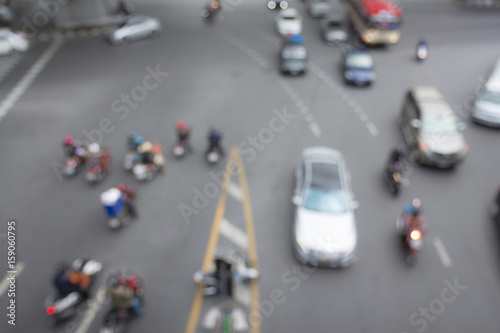 blur moving traffic scene