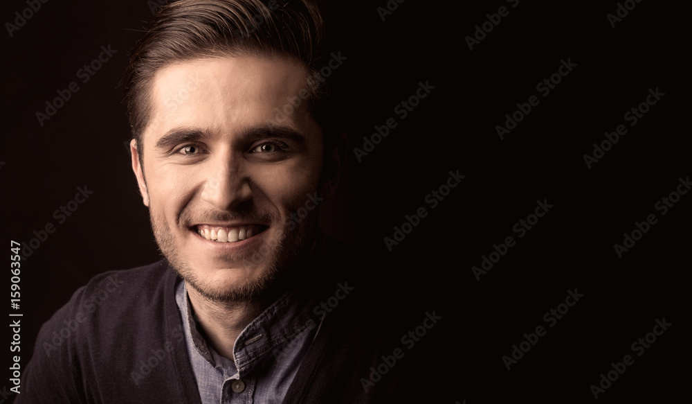 Obraz premium young man close up portrait