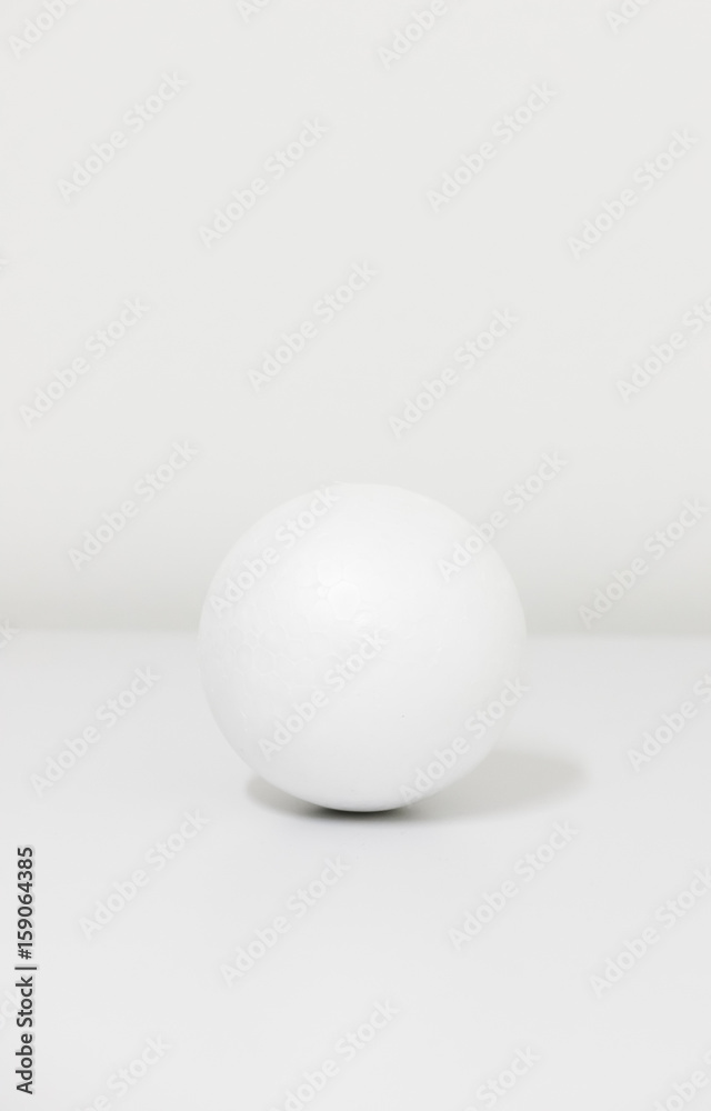 White ball on white background White ball on white background