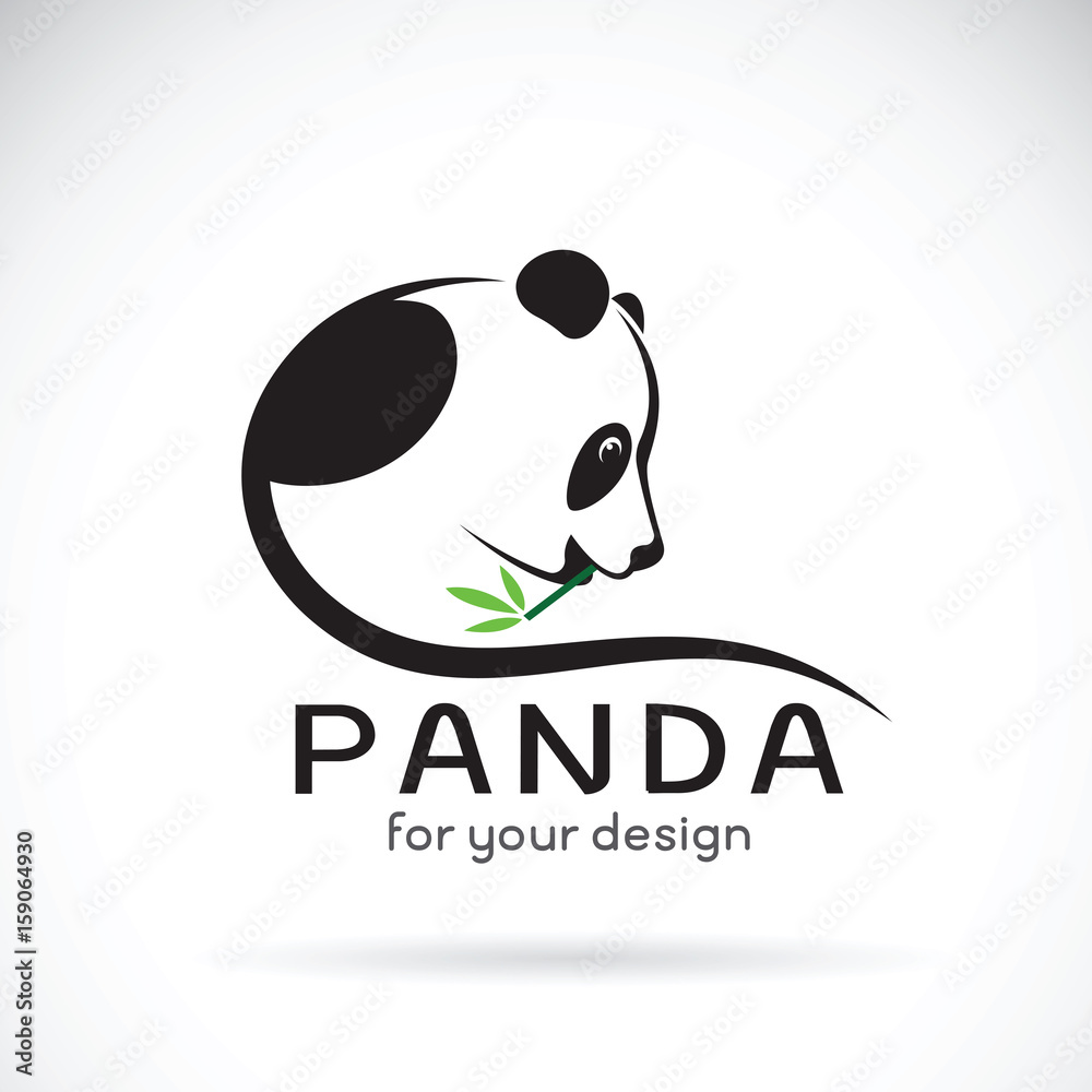 Naklejka premium Vector of a panda design on a white background. Wild Animals.