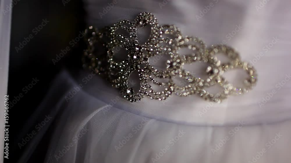 white wedding dress richly shines white wedding dress richly shines