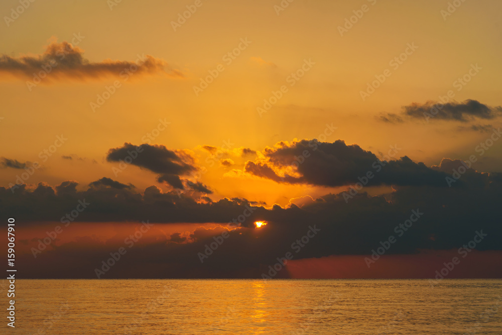 Sea beach sunrise