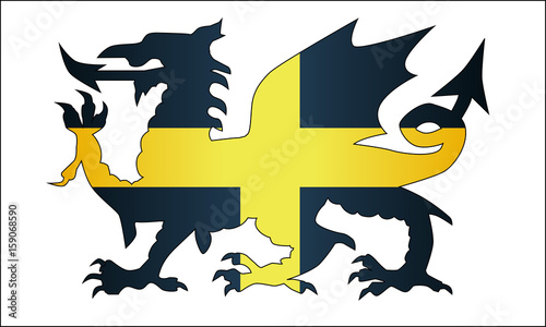 Welsh Dragon Saint David Flag