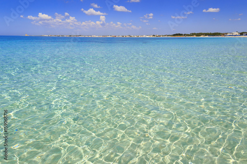 The most beautiful sandy beaches of Apulia:Porto Cesareo marine,Salento coast.ITALY (Lecce).