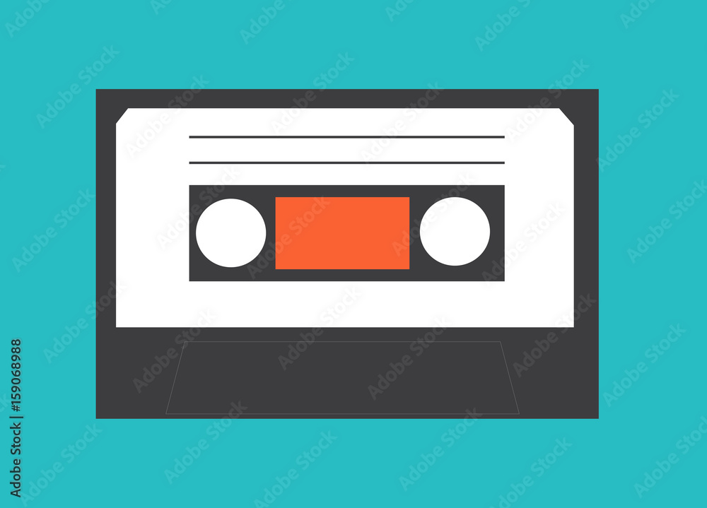 Audio cassette decks retro vintage background 