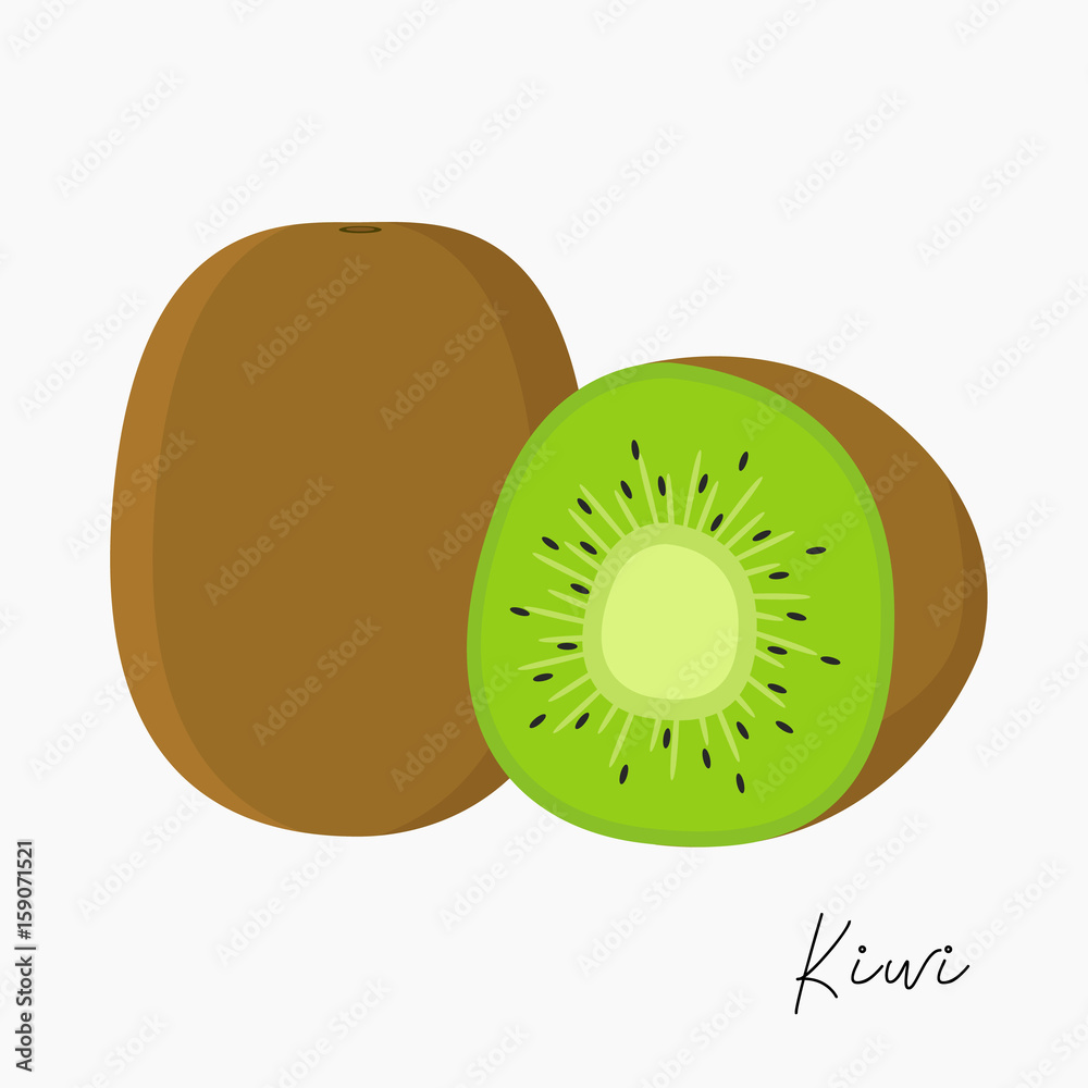 Obraz premium fresh kiwi vector