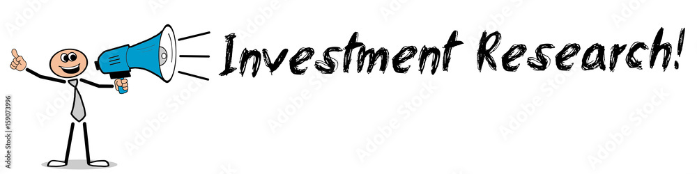 Investment Research! / Mann mit Megafon Investment Research! / Mann mit Megafon