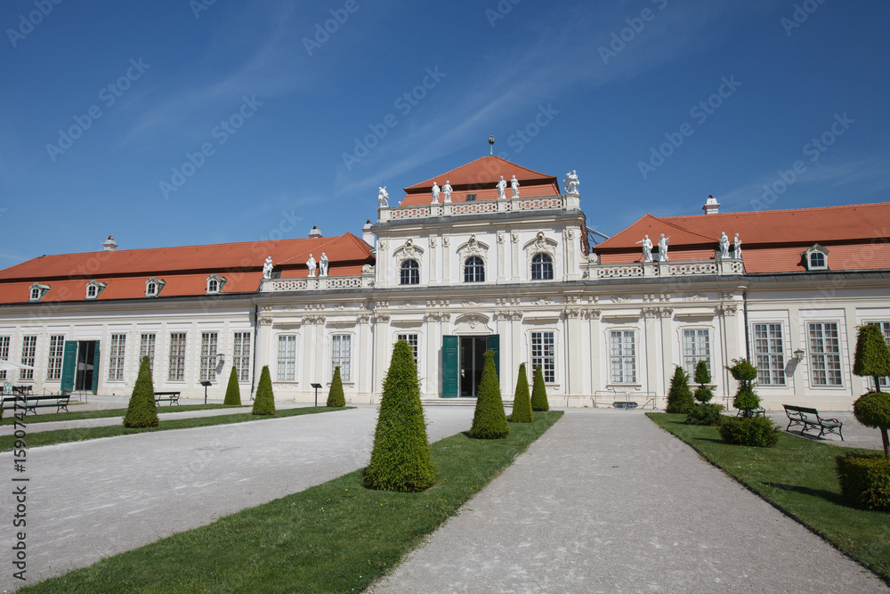 Lower Belvedere Palace building was completed in the year 1716 in Vienna