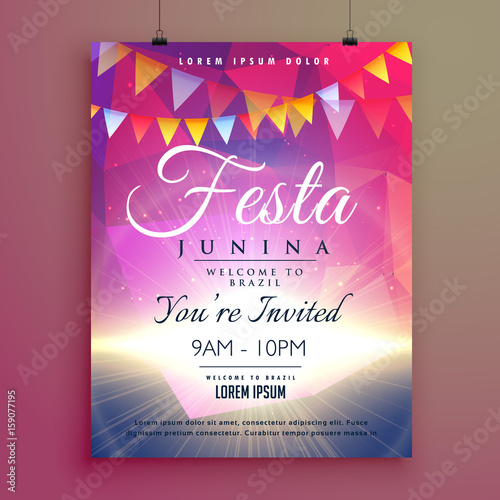 festa junina invitation poster design