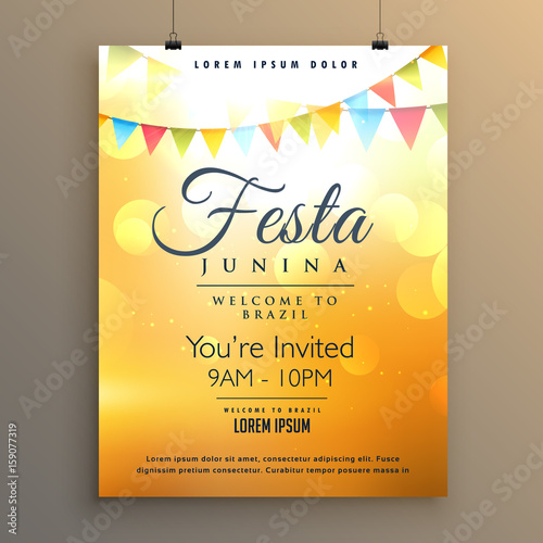 latin american festa junina festival background poster design