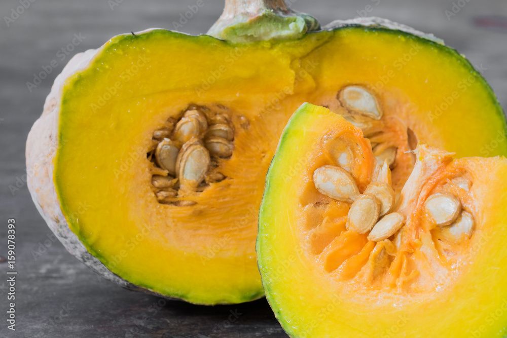 pumpkin with pumpkin slice,vetgetable thai food. pumpkin with pumpkin slice,vetgetable thai food.