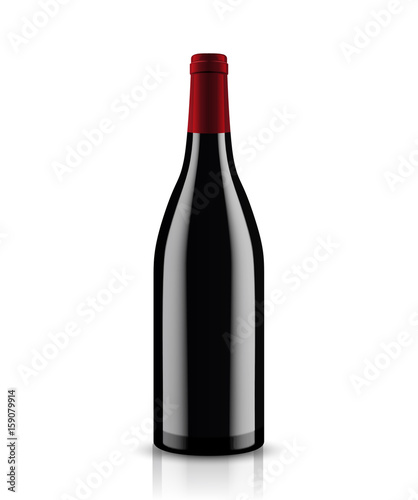 Mockup wine bottle. vector design.