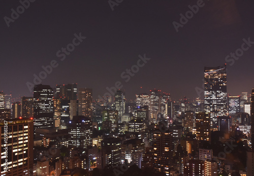 Wallpaper Mural 日本の東京都市景観・夜景（虎ノ門や霞が関方面を望む） Torontodigital.ca