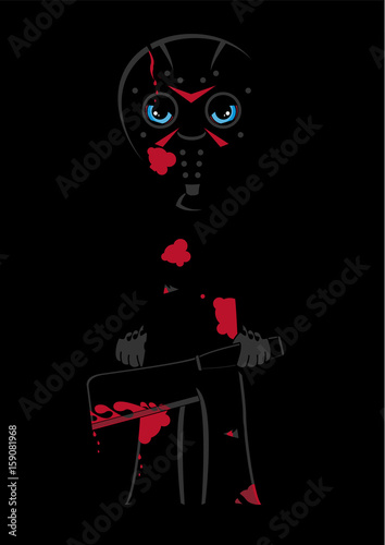 Cartoon Halloween Serial Killer
