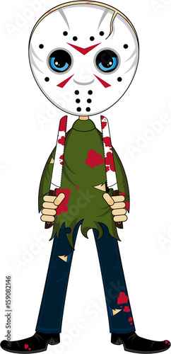 Cartoon Halloween Serial Killer