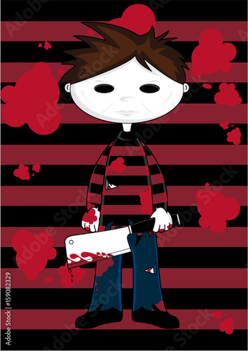 Cartoon Halloween Serial Killer