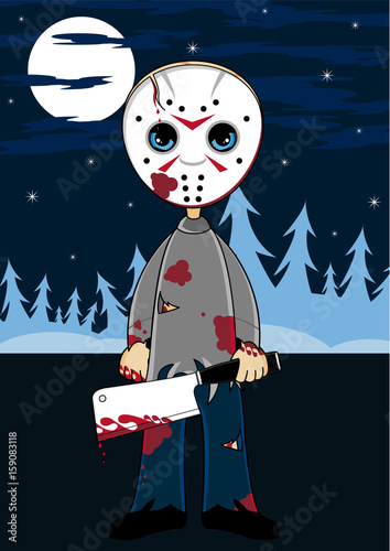 Cartoon Halloween Serial Killer