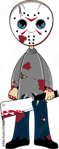 Cartoon Halloween Serial Killer