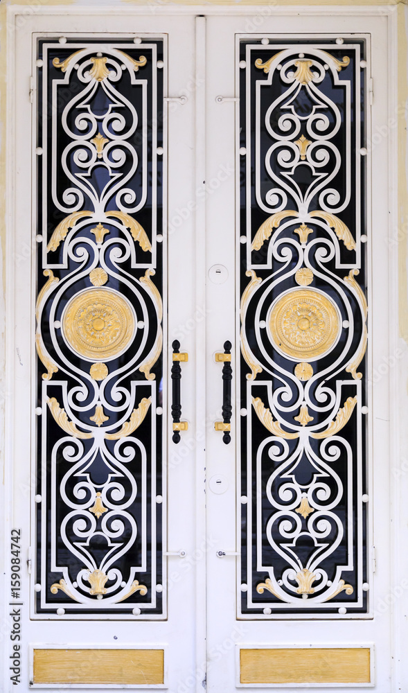 Architectural detail, old ornate door
