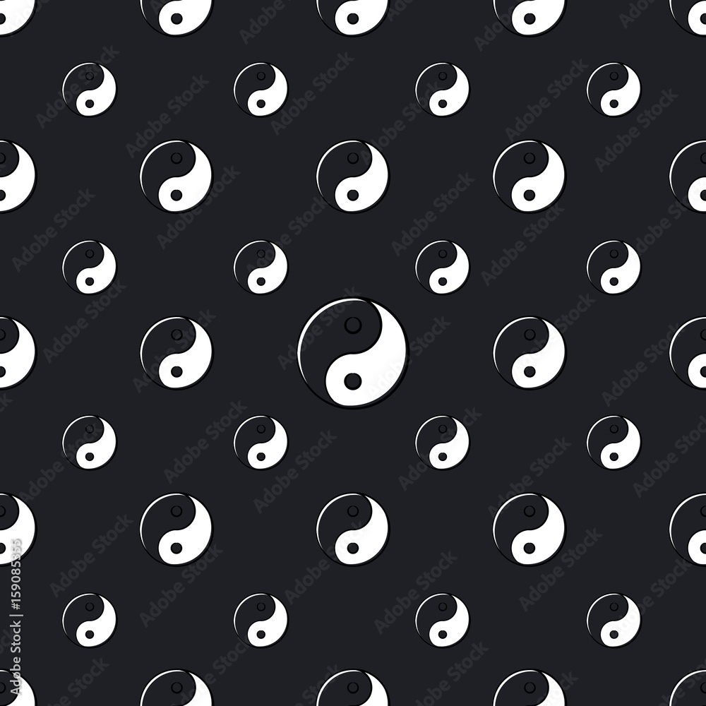 Seamless pattern with ying yang Seamless pattern with ying yang
