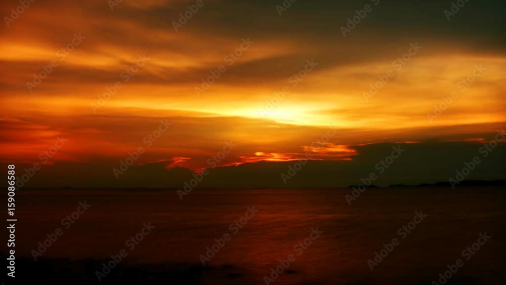 Gorgeous golden sunrise over the ocean. Timelapse FullHD 1080p. Gorgeous golden sunrise over the ocean. Timelapse FullHD 1080p.