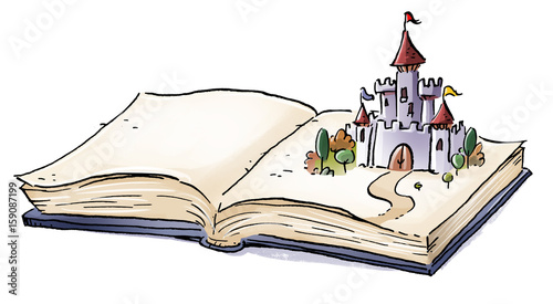 libro con castillo infantil