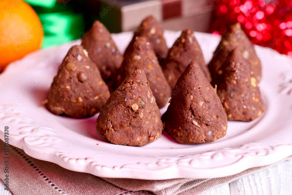 Homemade healthy sweet chocolate truffles Homemade healthy sweet chocolate truffles