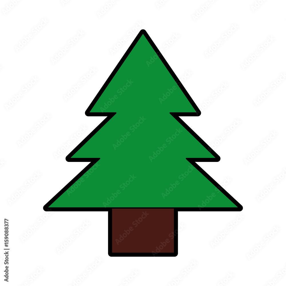 Fototapeta premium cute green tree cartoon vector graphic design