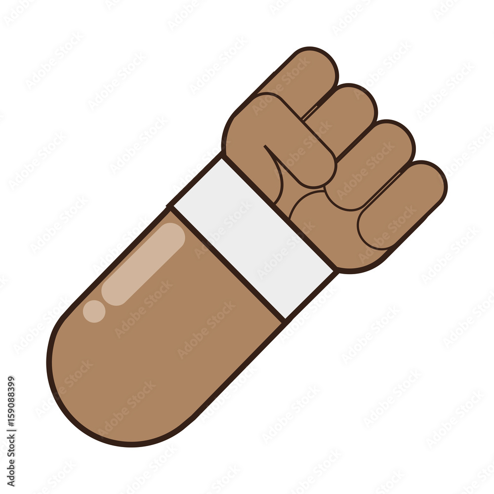 Black arm cartoon icon vector illustration graphic design Black arm cartoon icon vector illustration graphic design