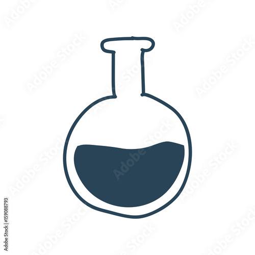Chemistry flask lab icon vector illustration graphic design