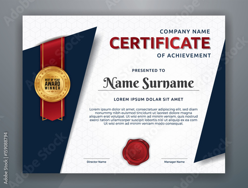 Multipurpose Modern Professional Certificate Template Design for Print. Vector illustration.