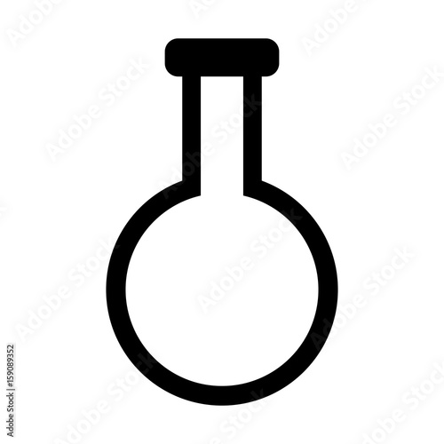 Chemistry flask lab icon vector illustration graphic design