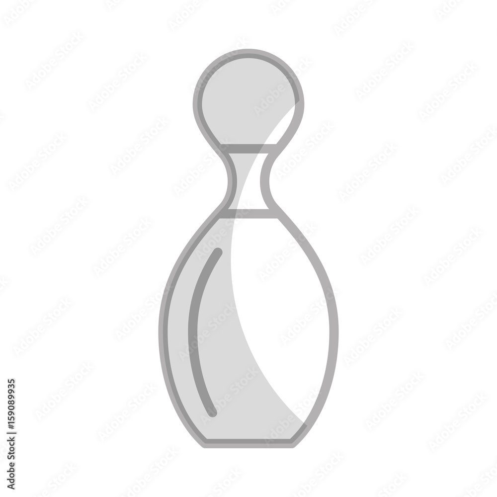 shadow grey bowling pin cartoon vector graphic design