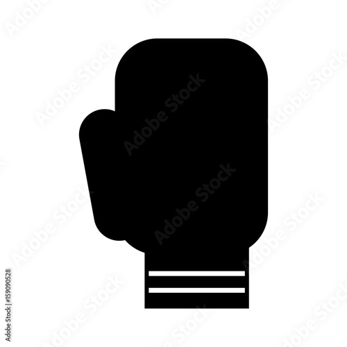 black icon Boxin glove cartoon vector graphic design photo