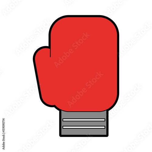 cute Boxin glove cartoon vector graphic design