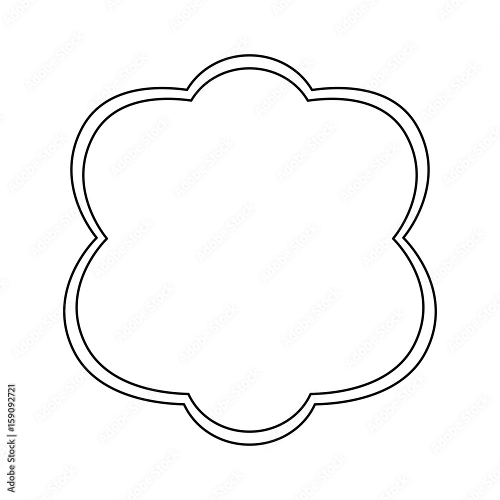 decorative frame icon over white background vector illustration