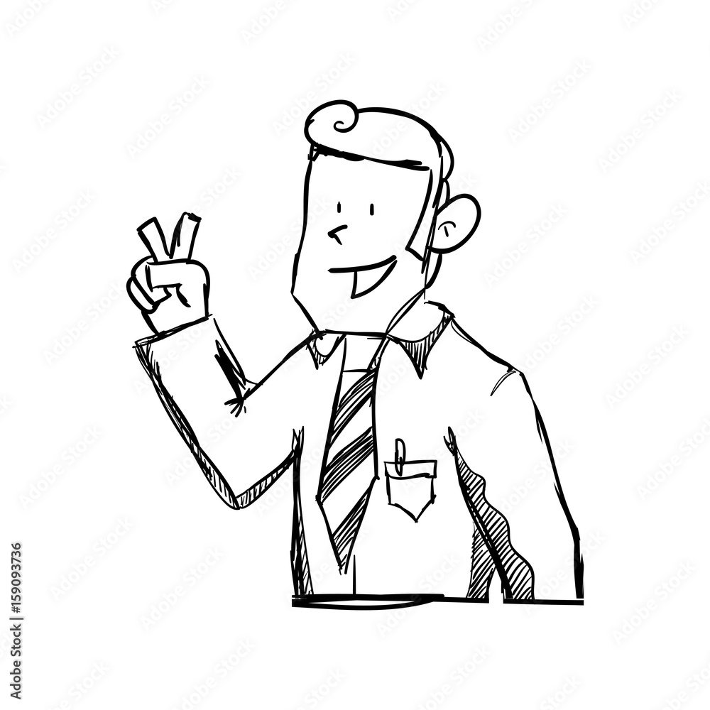Businessman cartoon draw icon vector illustration graphic design Businessman cartoon draw icon vector illustration graphic design