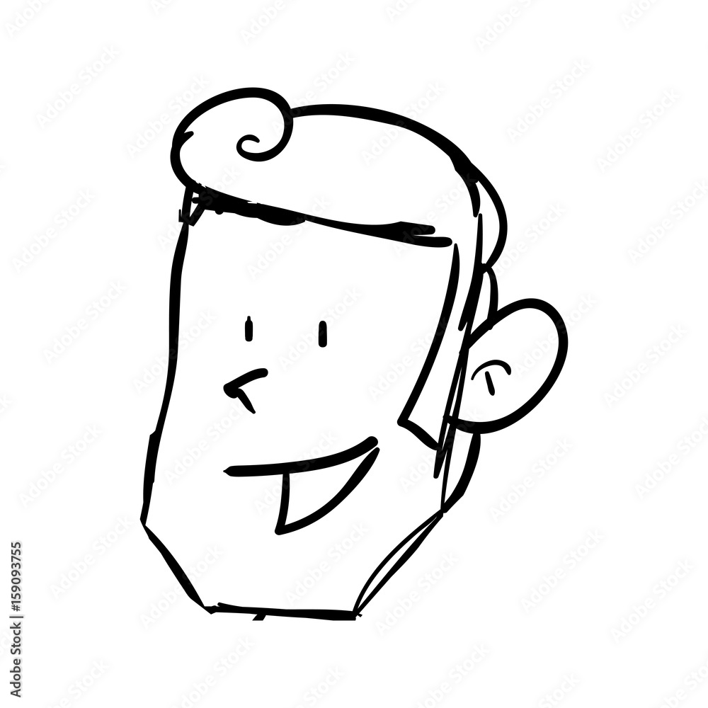 Guy face draw icon vector illustration graphic design Guy face draw icon vector illustration graphic design