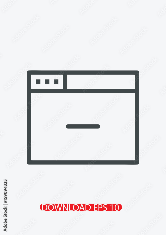 Close browser tab icon, Vector Close browser tab icon, Vector