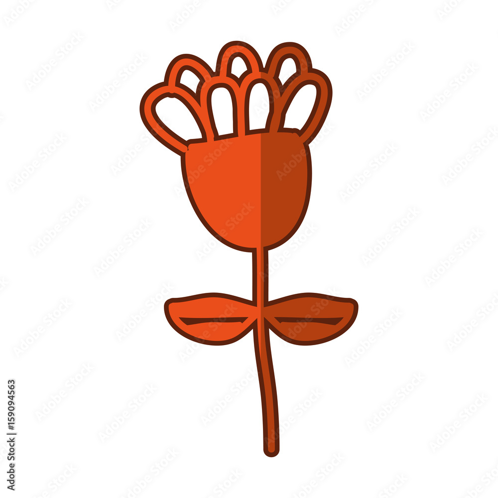 Fototapeta premium shadow flower cartoon vector graphic design icon