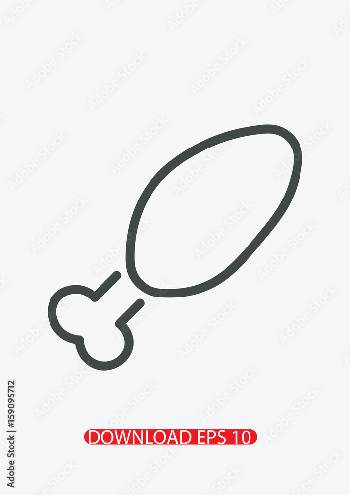 Bone, chicken meat icon, Vector Bone, chicken meat icon, Vector
