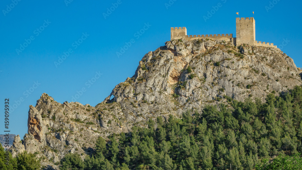 The castle of Sax, a fortress over big rock in Alicante, spain