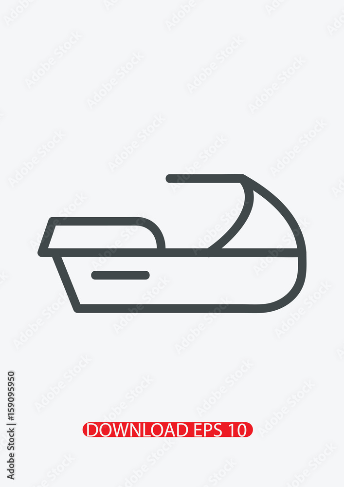Jet ski icon, Vector Jet ski icon, Vector