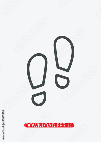 Footprints icon, Vector