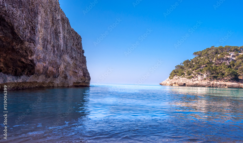 Calm beach on mediterranean island