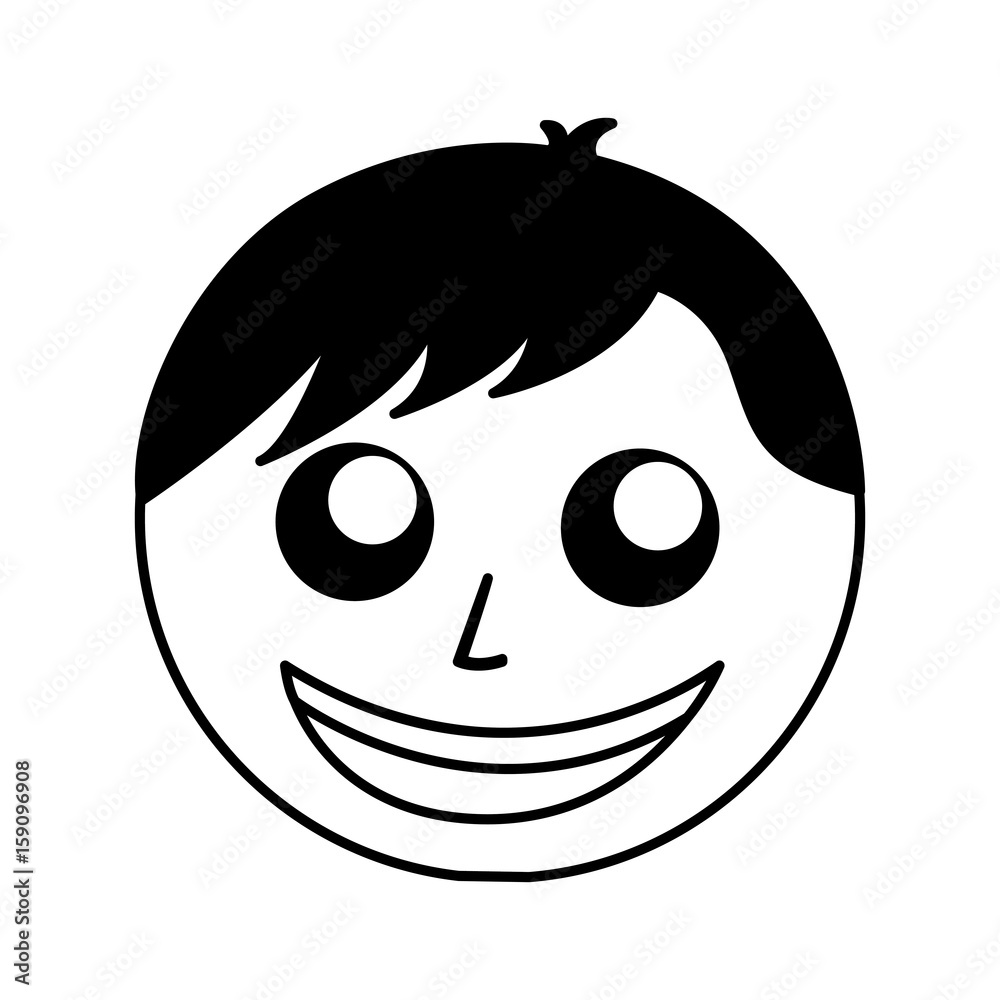 Fototapeta premium black icon man face cartoon vector graphic design