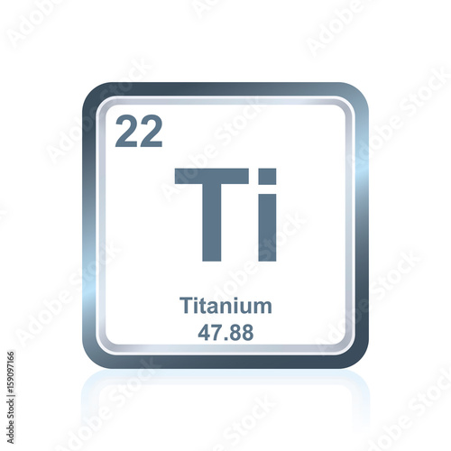 Chemical element titanium from the Periodic Table photo