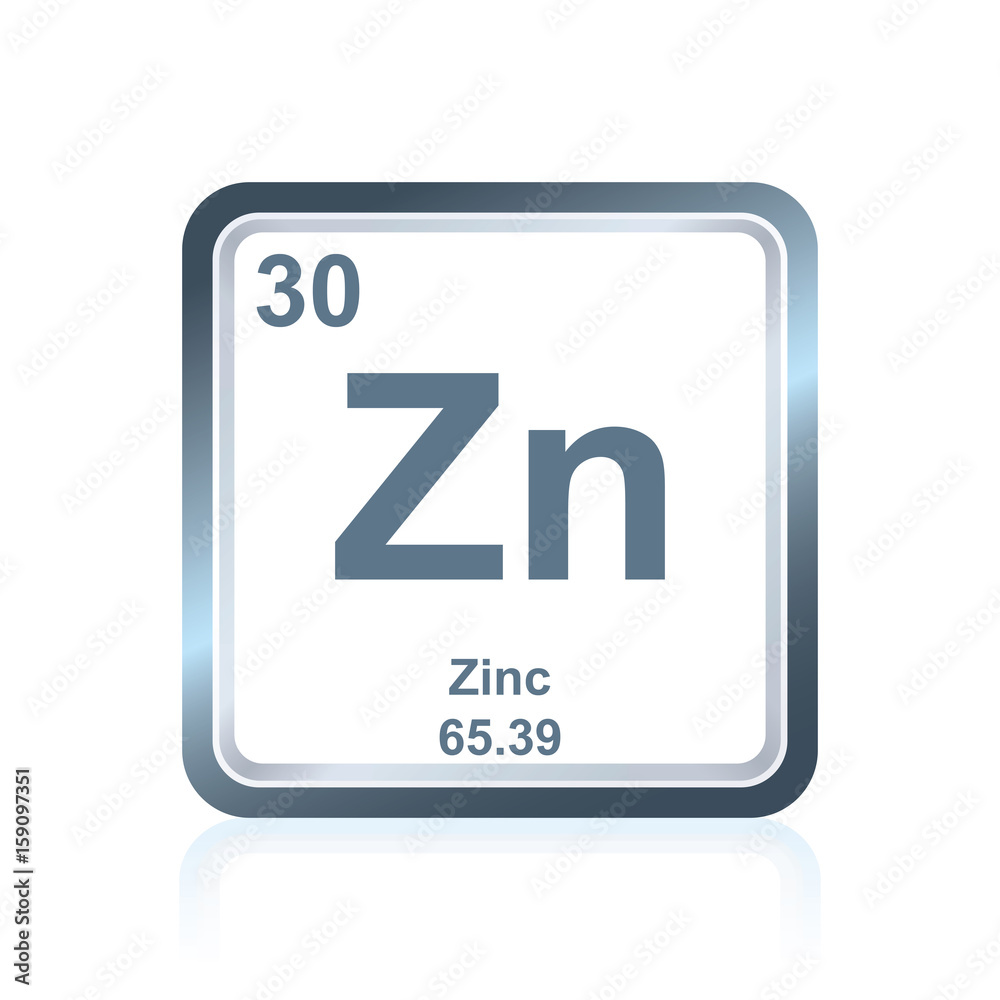 Chemical element zinc from the Periodic Table Chemical element zinc from the Periodic Table